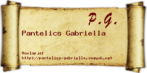 Pantelics Gabriella névjegykártya